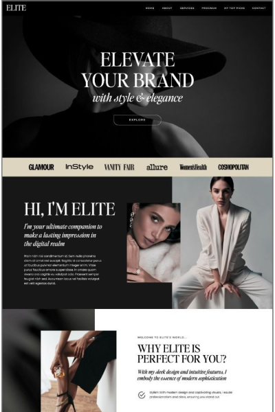 Elite fashion website