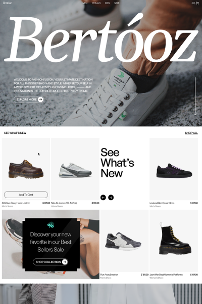 Bertooz fashion website