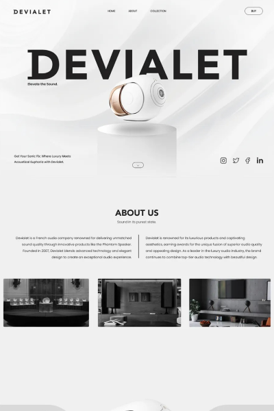 Devialet product website